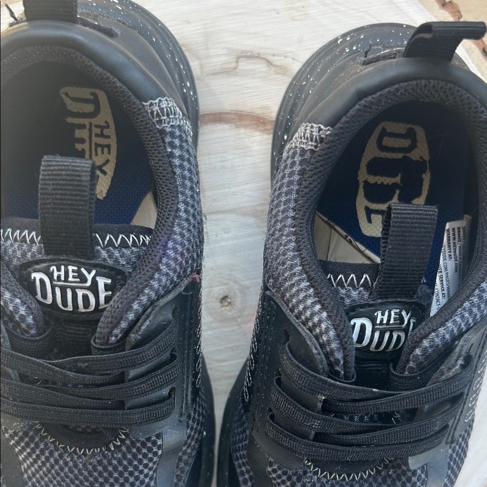 Hey Dude Black Mesh Kids Sneakers - Picture 2 of 6